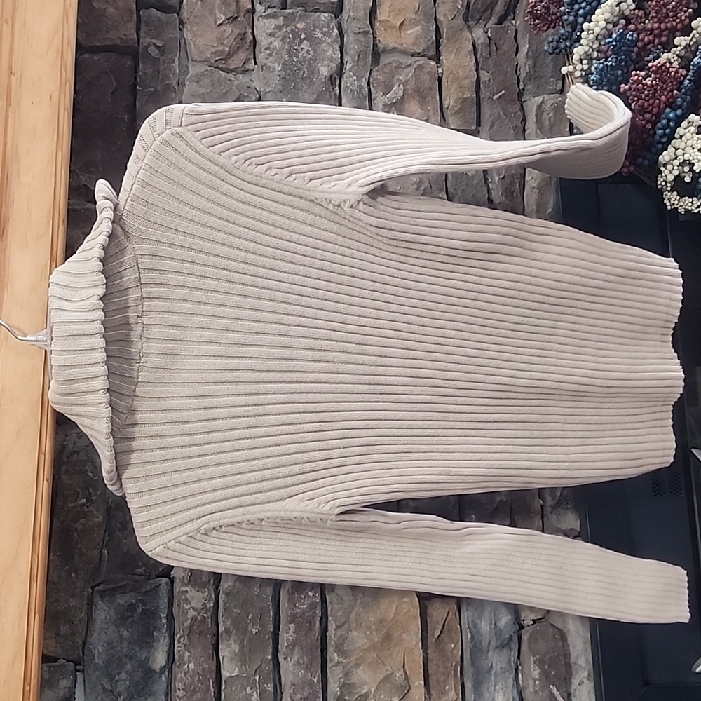 Jennifer Moore Ribbed Zip-up sz M - Picture 3 of 4